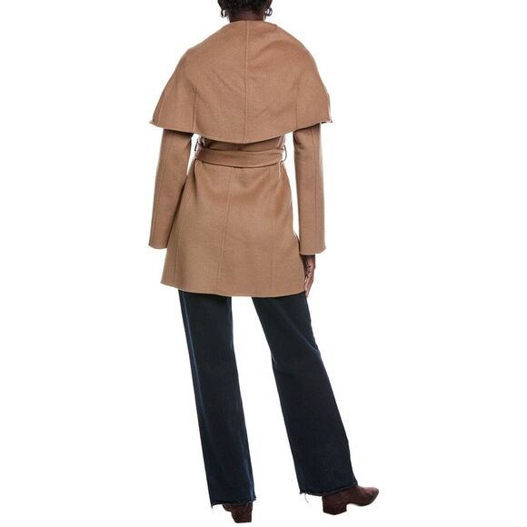 Tahari Womens  Marilyn Wool-Blend Coat, Brown - Picture 2 of 3